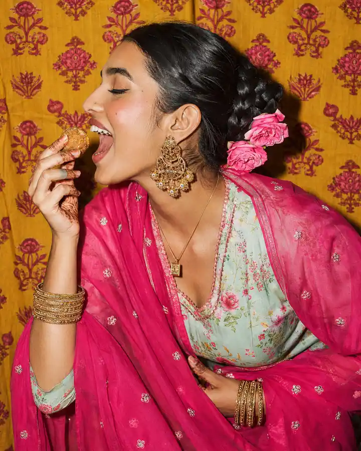 Colorful model-led editorial campaign concept